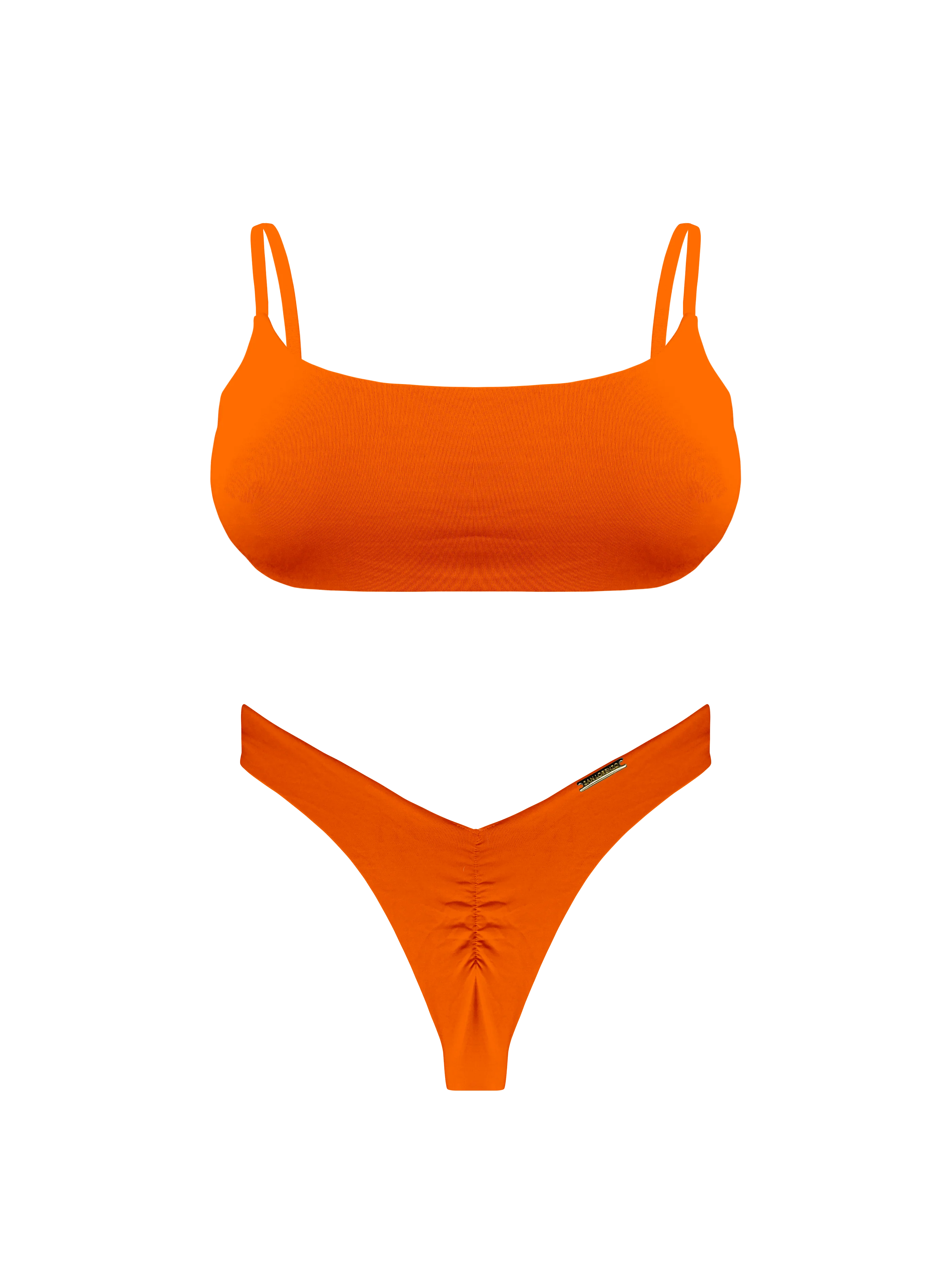 Moorea Saffron Glow Sport Cross Back Bikini Top - Image 11