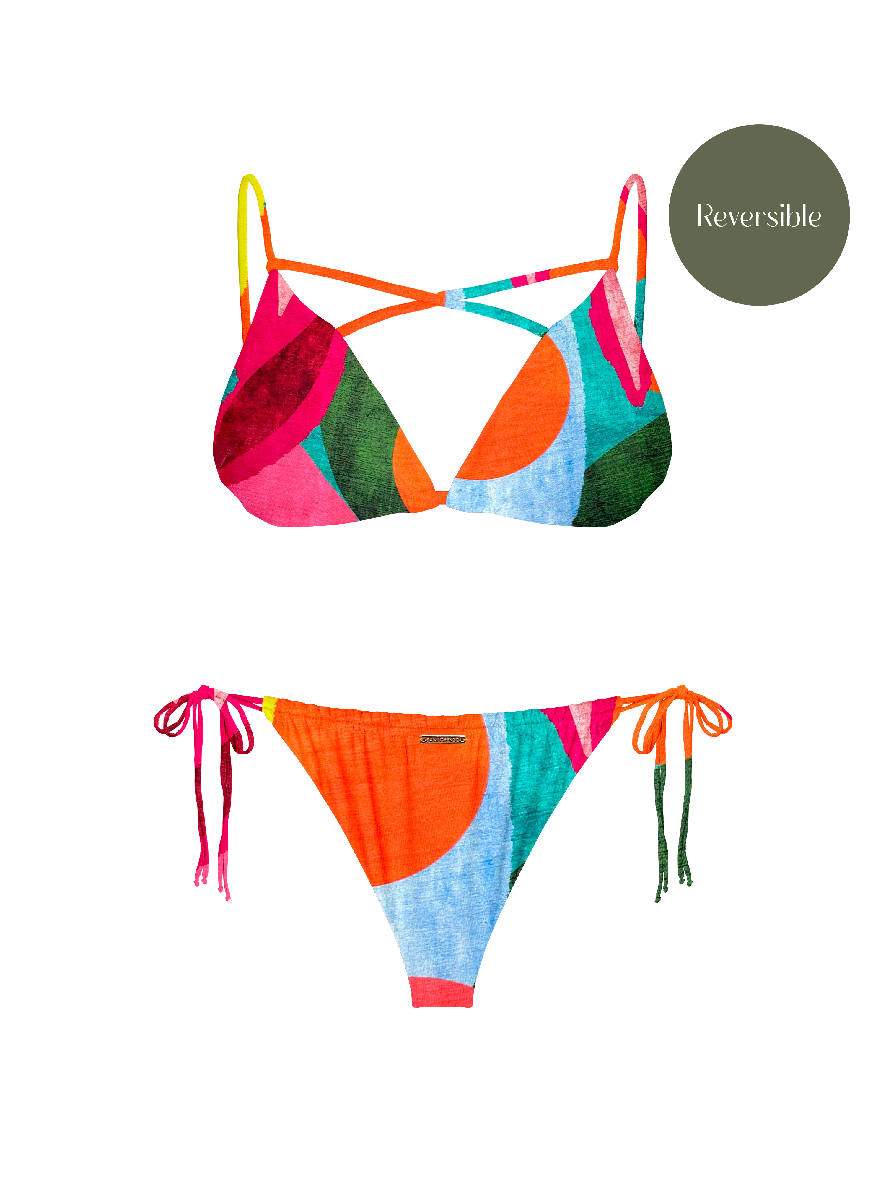 80’s Muse Kaleidoscope Double Loop String Bikini Bottom - Image 7