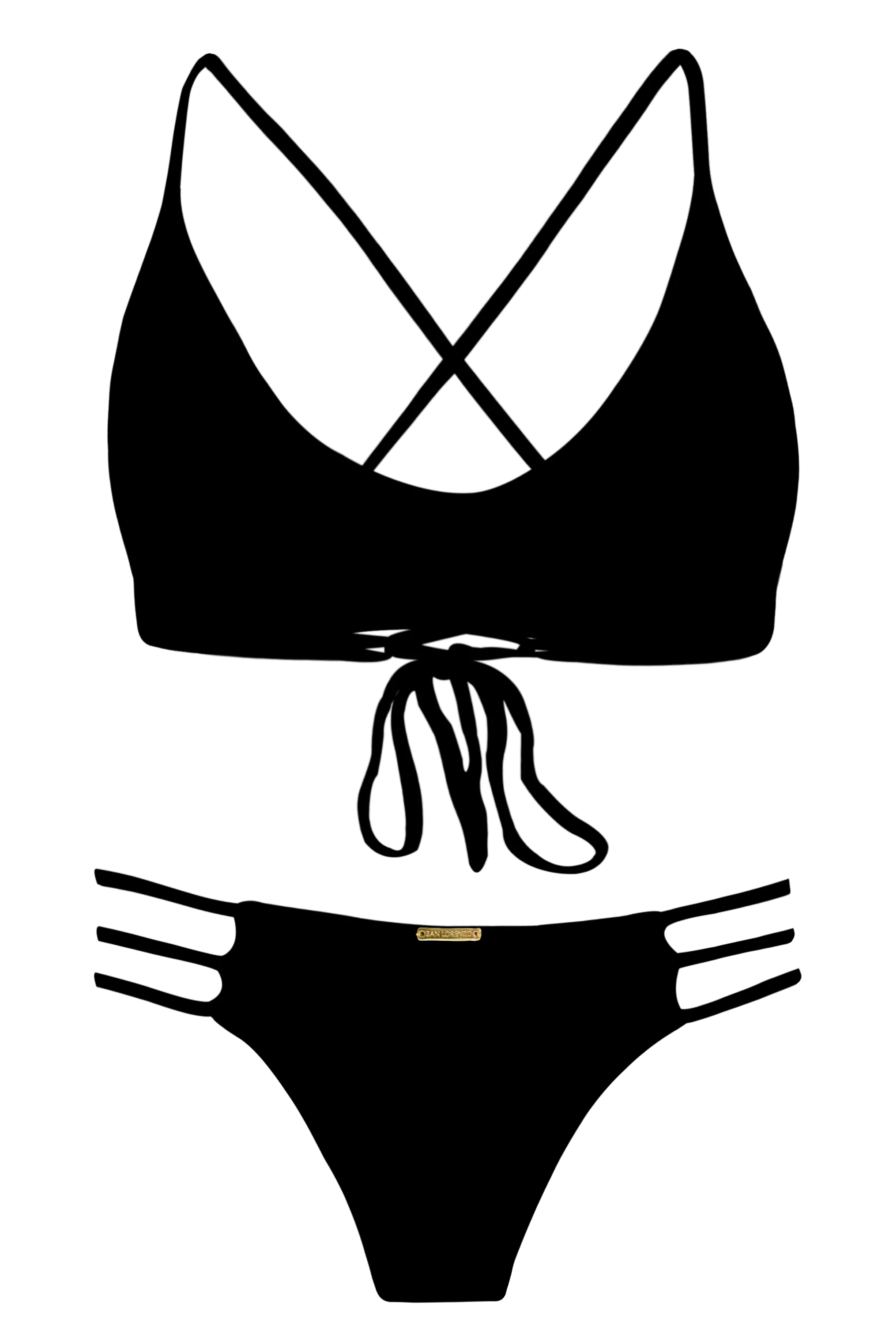 Nikita Black Braided Cross Back Bikini Top - Image 8