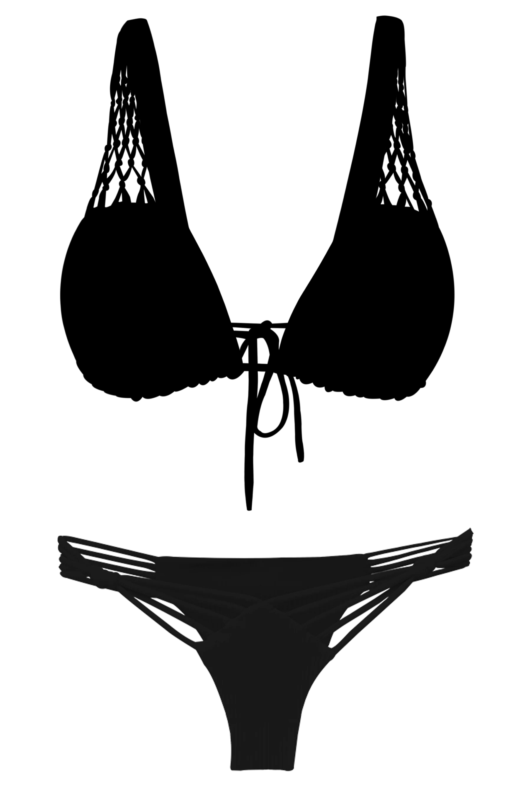 Nikita Black Braided Triangle Bikini Top - Image 13