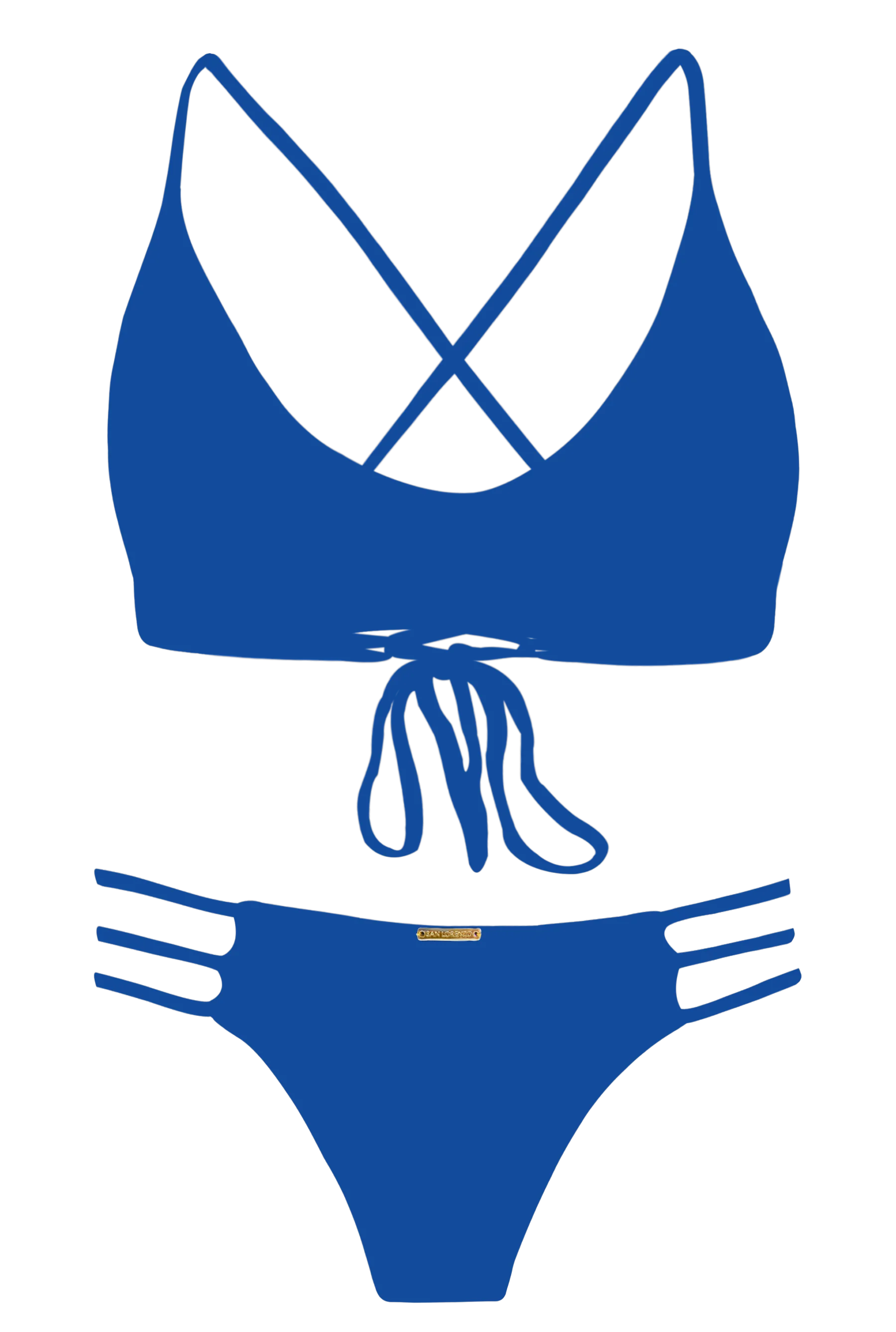 Nikita Blue Braided Cross Back Bikini Top - Image 12
