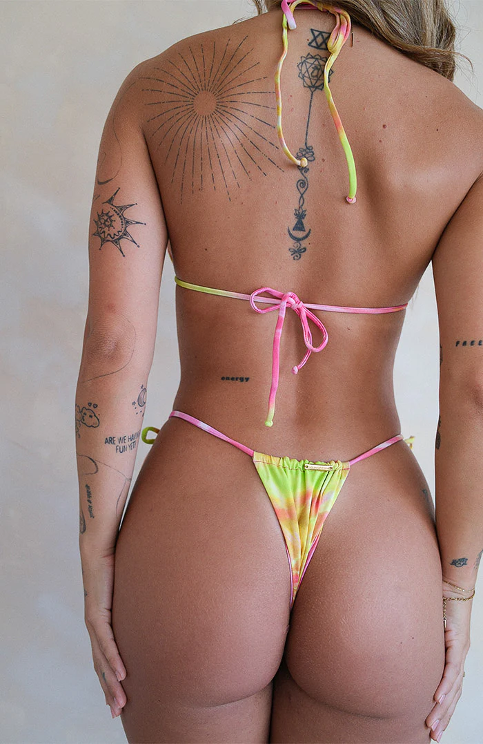 Paradiso Sunrise Swirl Sliding Side Tie Bikini Bottom - Image 6