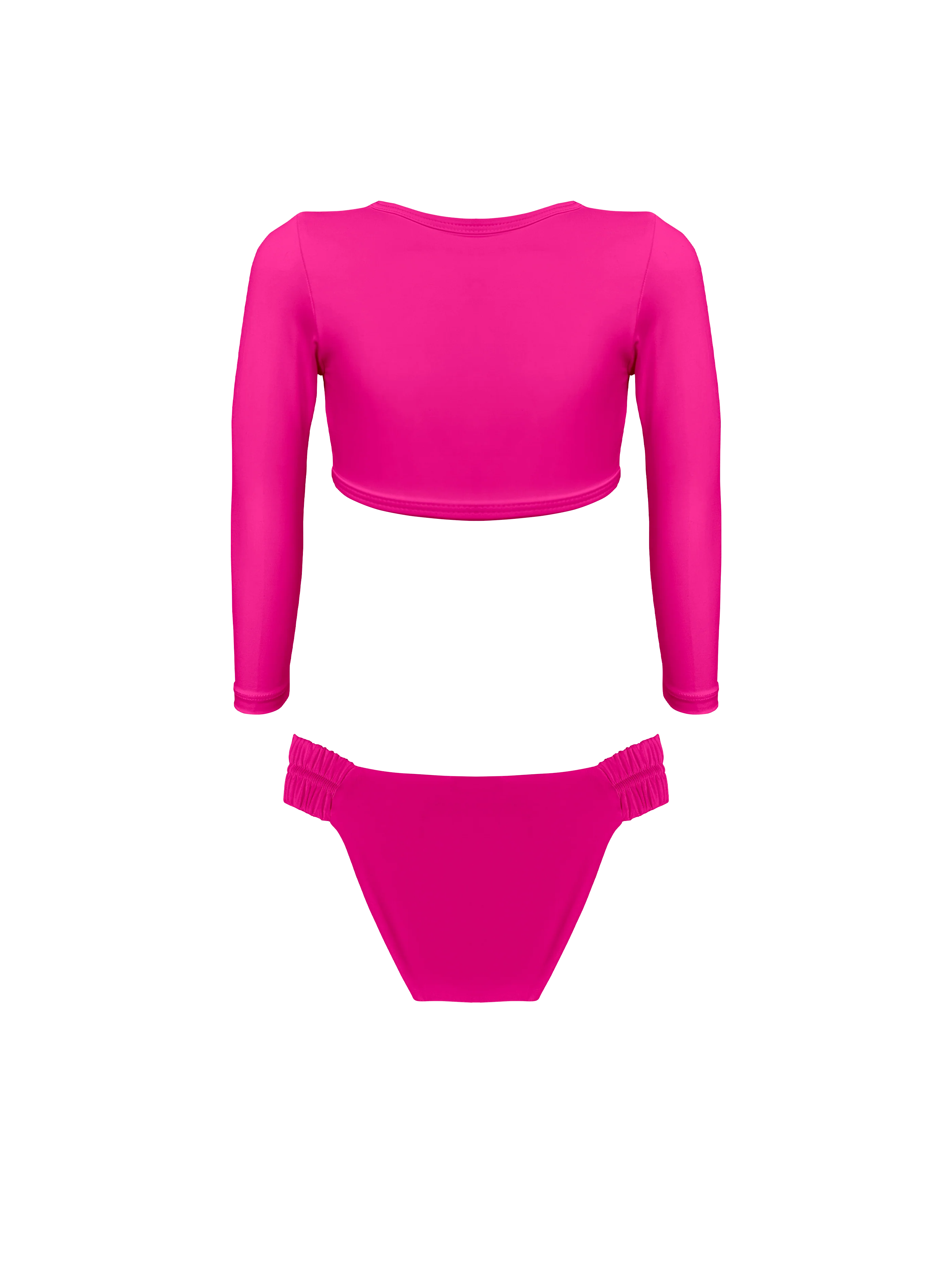Keiki Paradiso Lush Pink Long Sleeve Cropped Top - Image 6