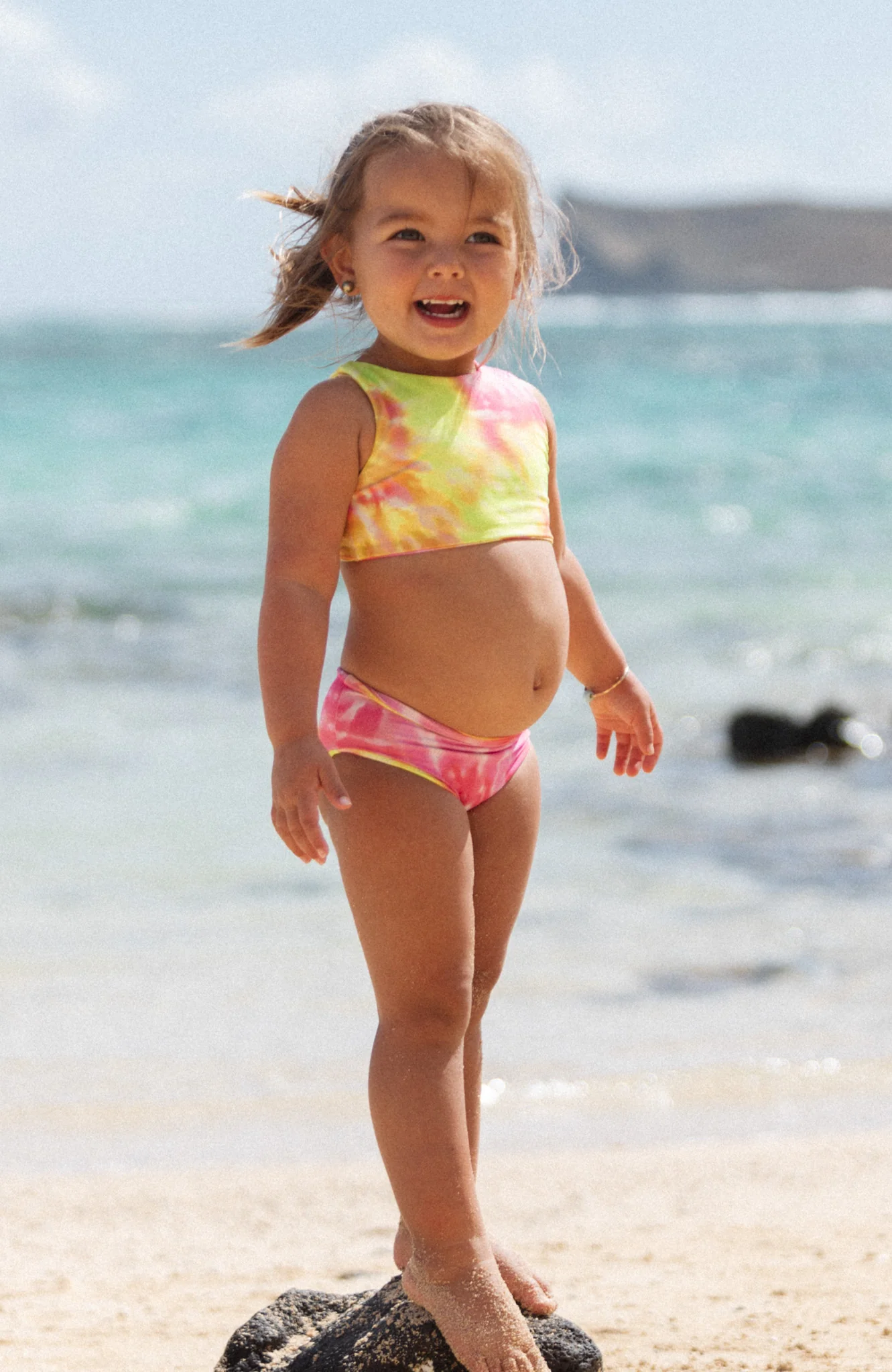 Keiki Paradiso Sunrise Swirl High Neck Top - Image 3