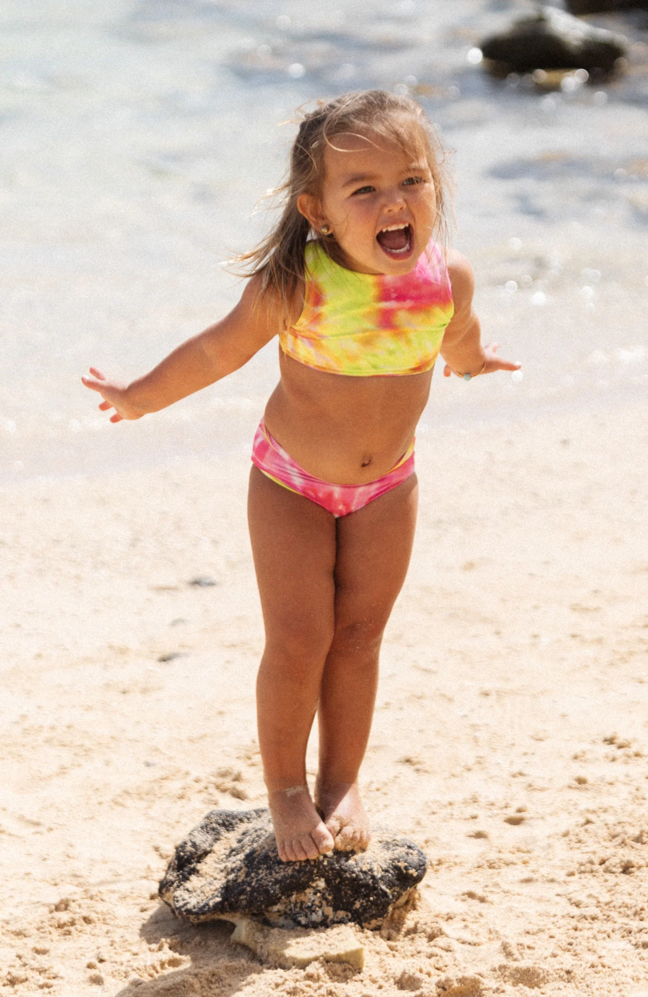 Keiki Paradiso Sunrise Swirl High Neck Top - Image 5