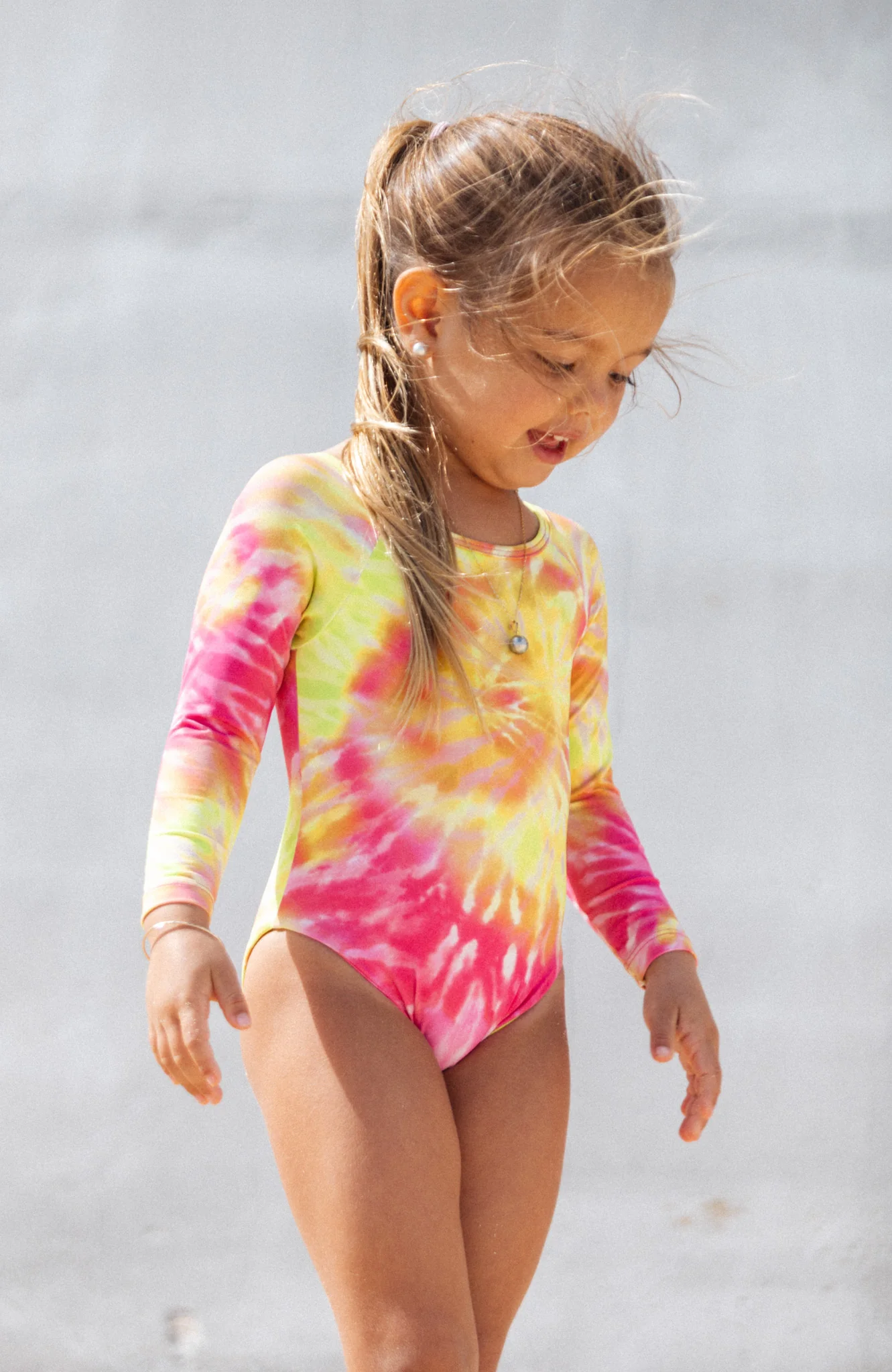Keiki Paradiso Sunrise Swirl Long Sleeve One Piece - Image 3