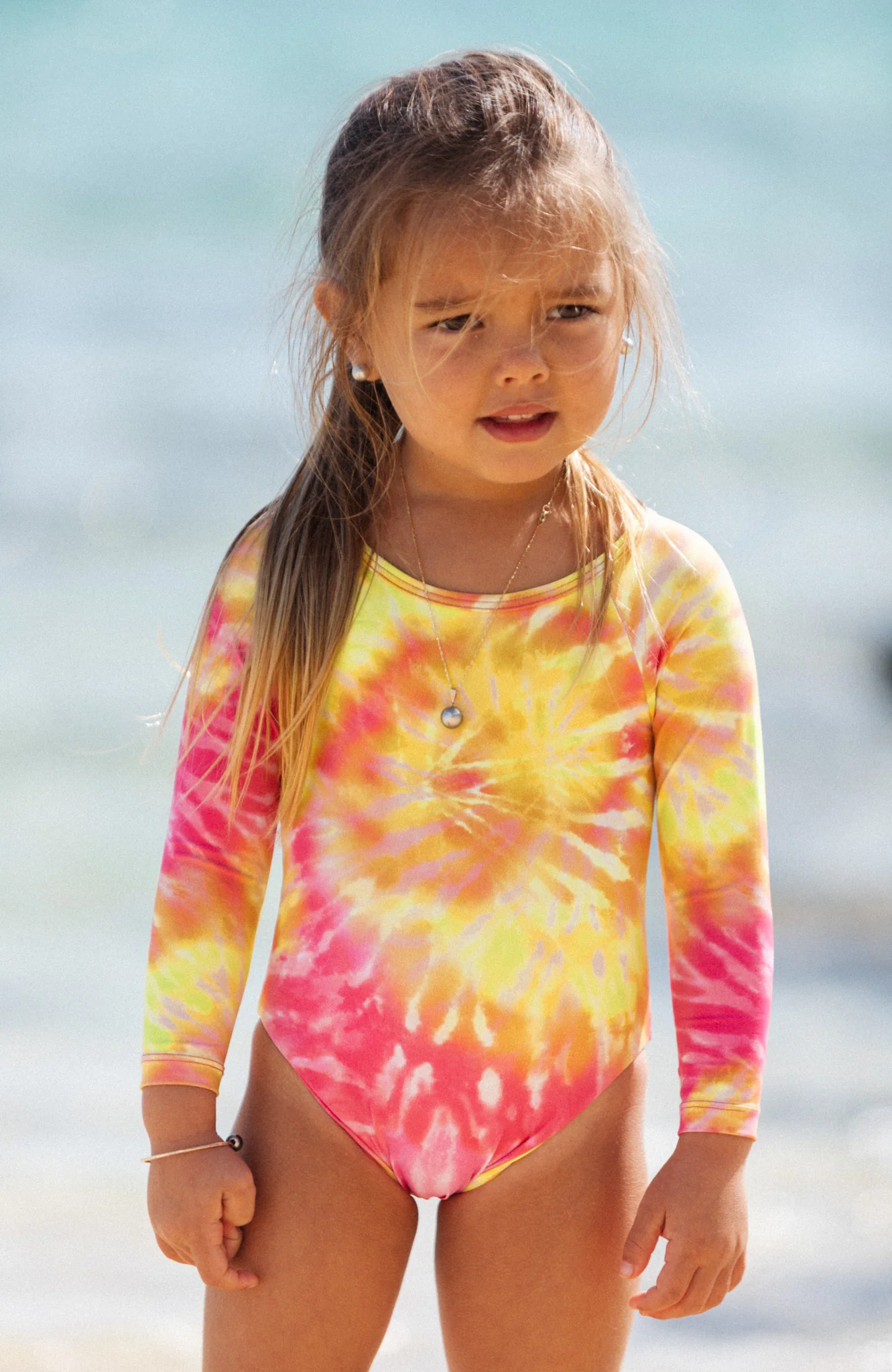Keiki Paradiso Sunrise Swirl Long Sleeve One Piece - Image 8