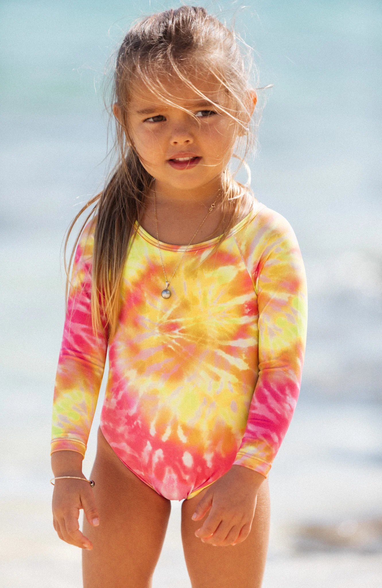 Keiki Paradiso Sunrise Swirl Long Sleeve One Piece - Image 9
