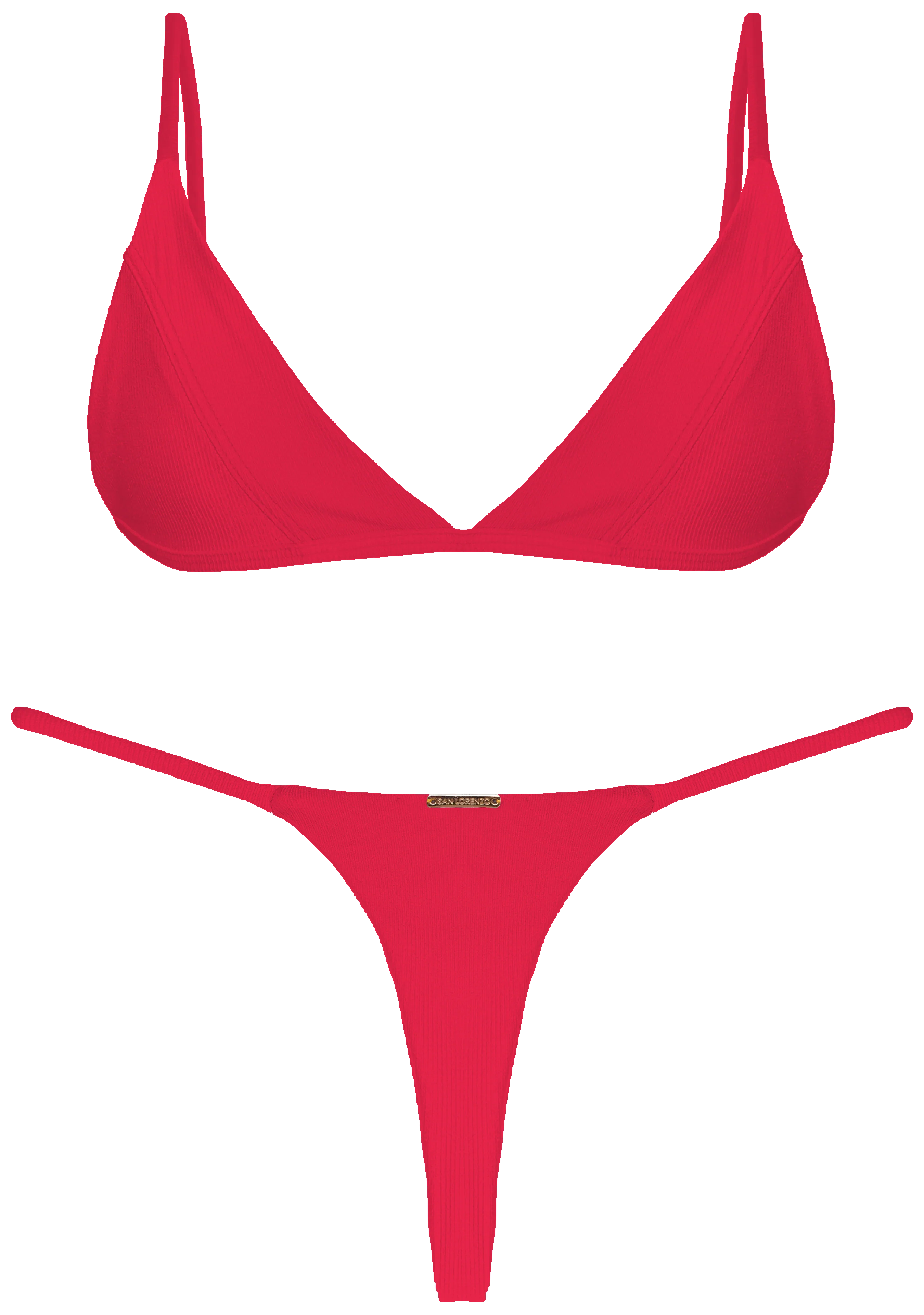 Paradiso Red Rouge Bra Halter Bikini Top - Image 10
