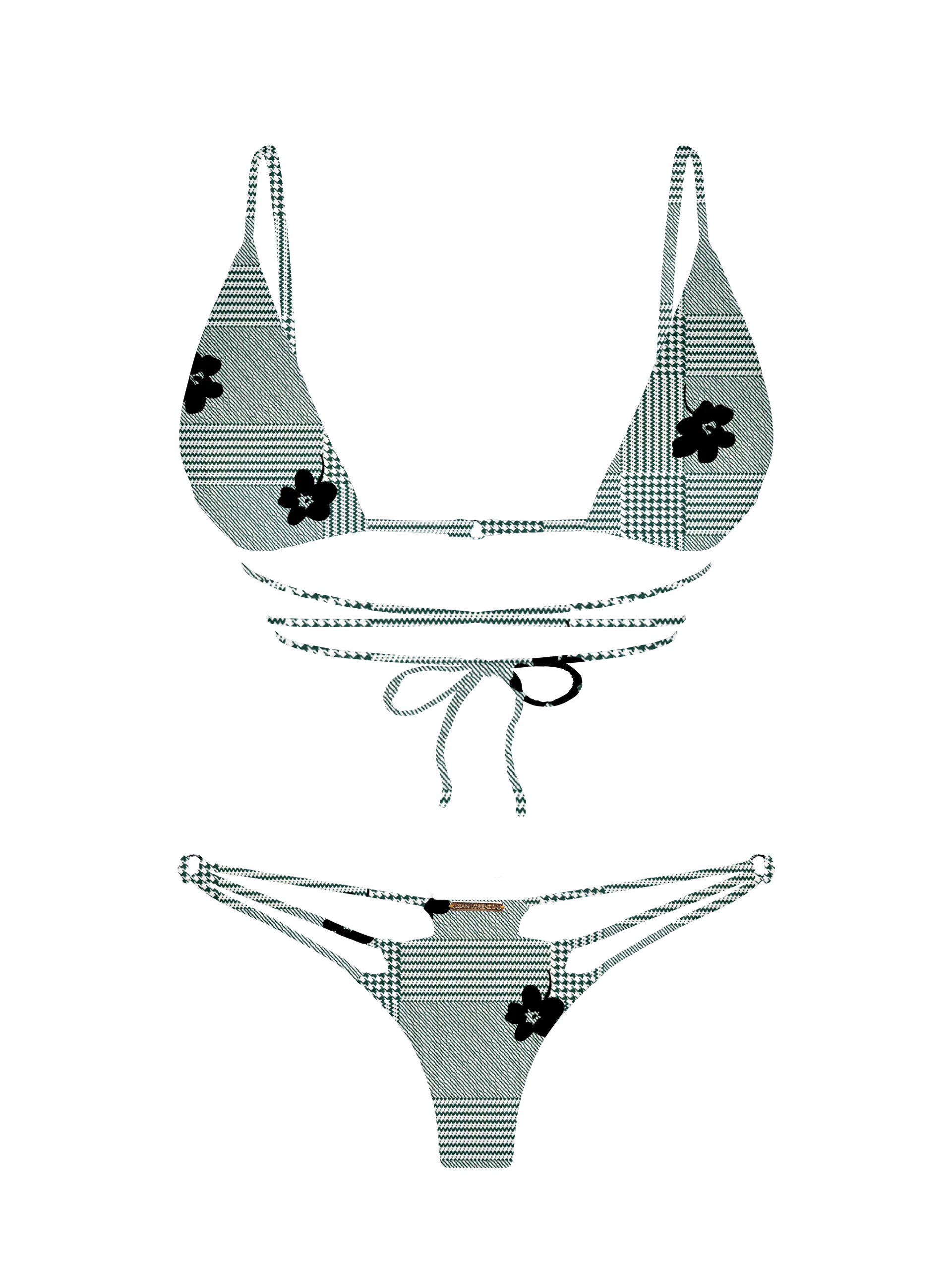 L'Amour Black Roses Diamond V Bikini Bottom - Image 13