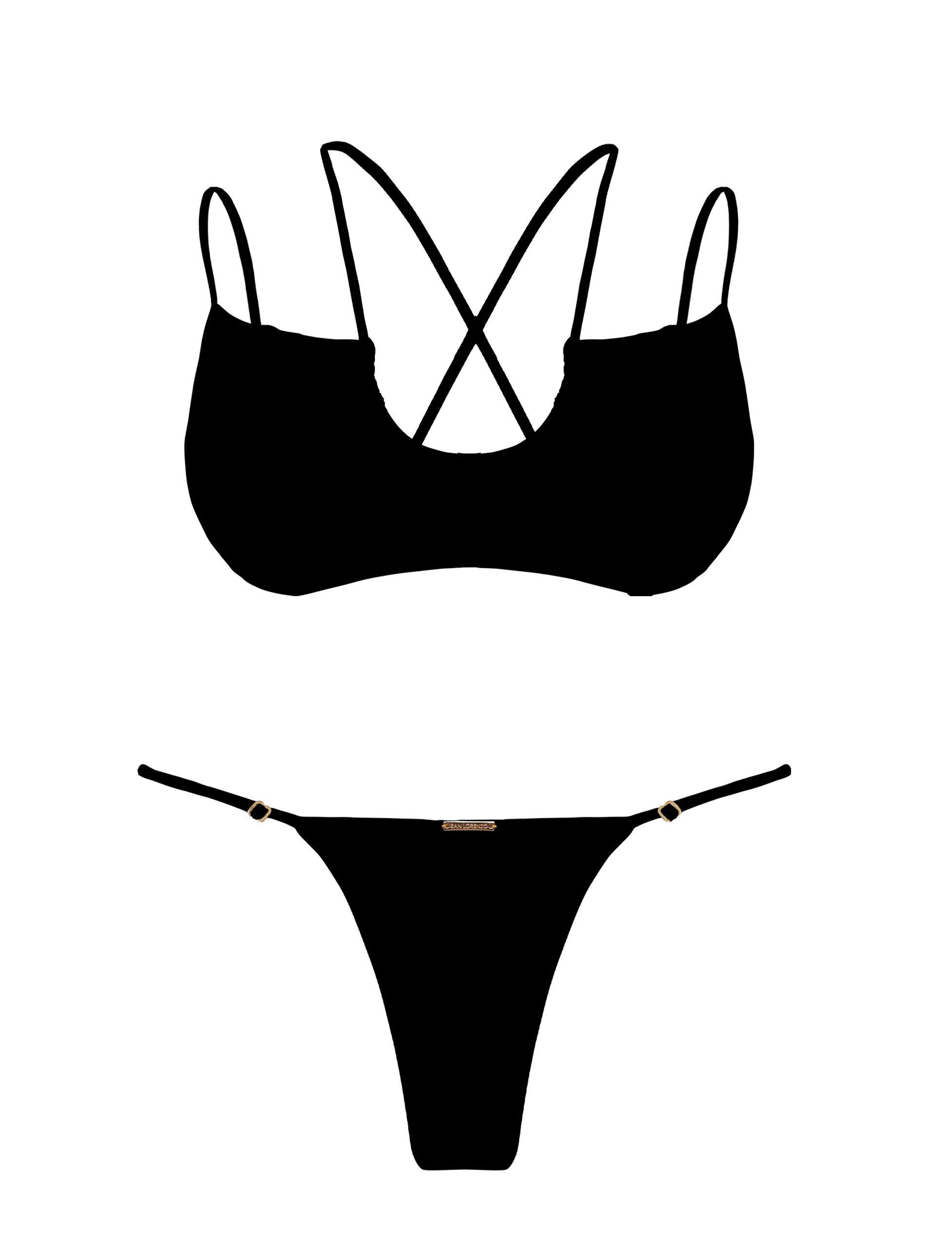 L'Amour Stone Scoop Double String Bikini Top - Image 12