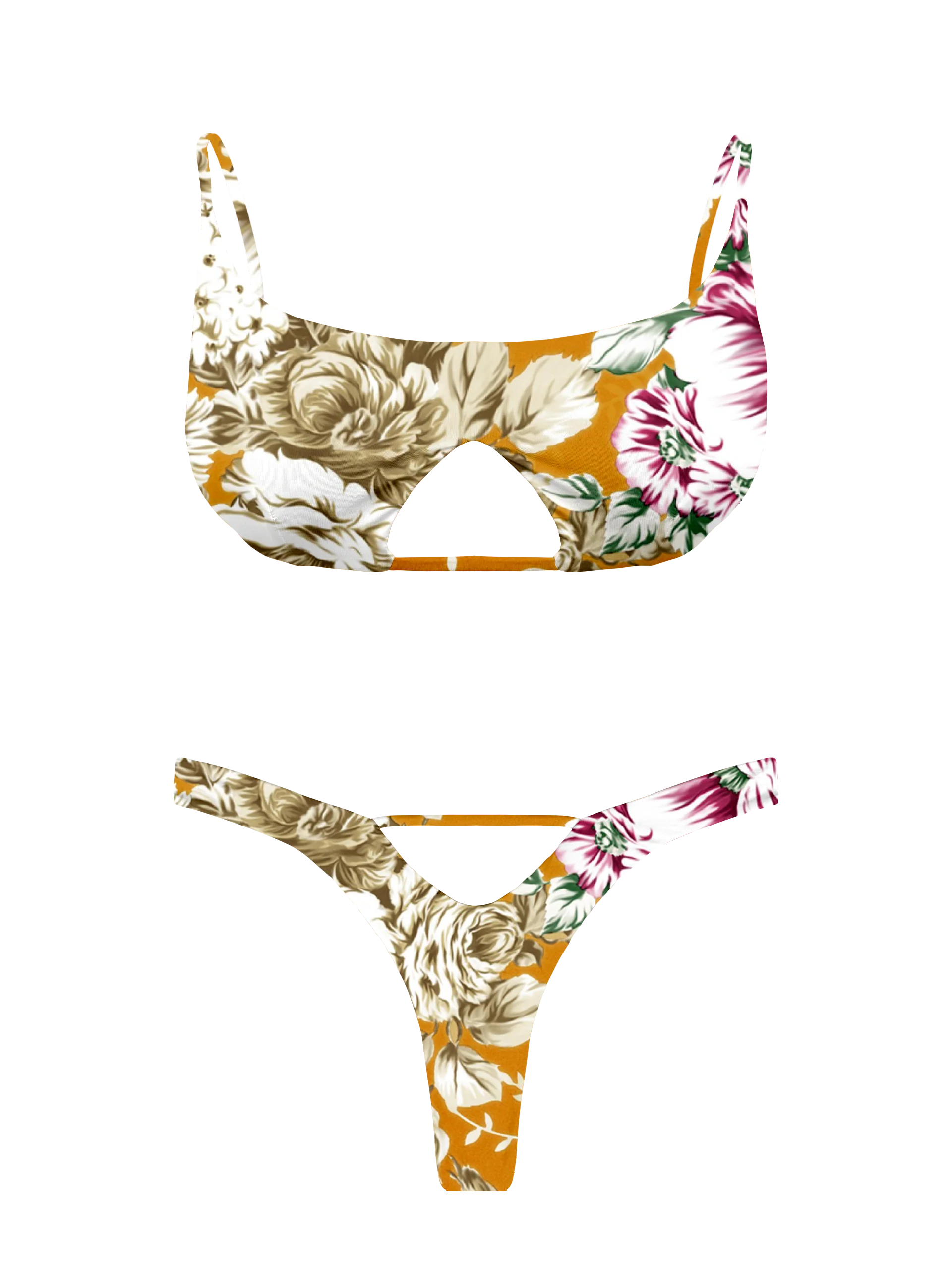 L'Amour Citrus Bloom Cut Out Bikini Top - Image 13