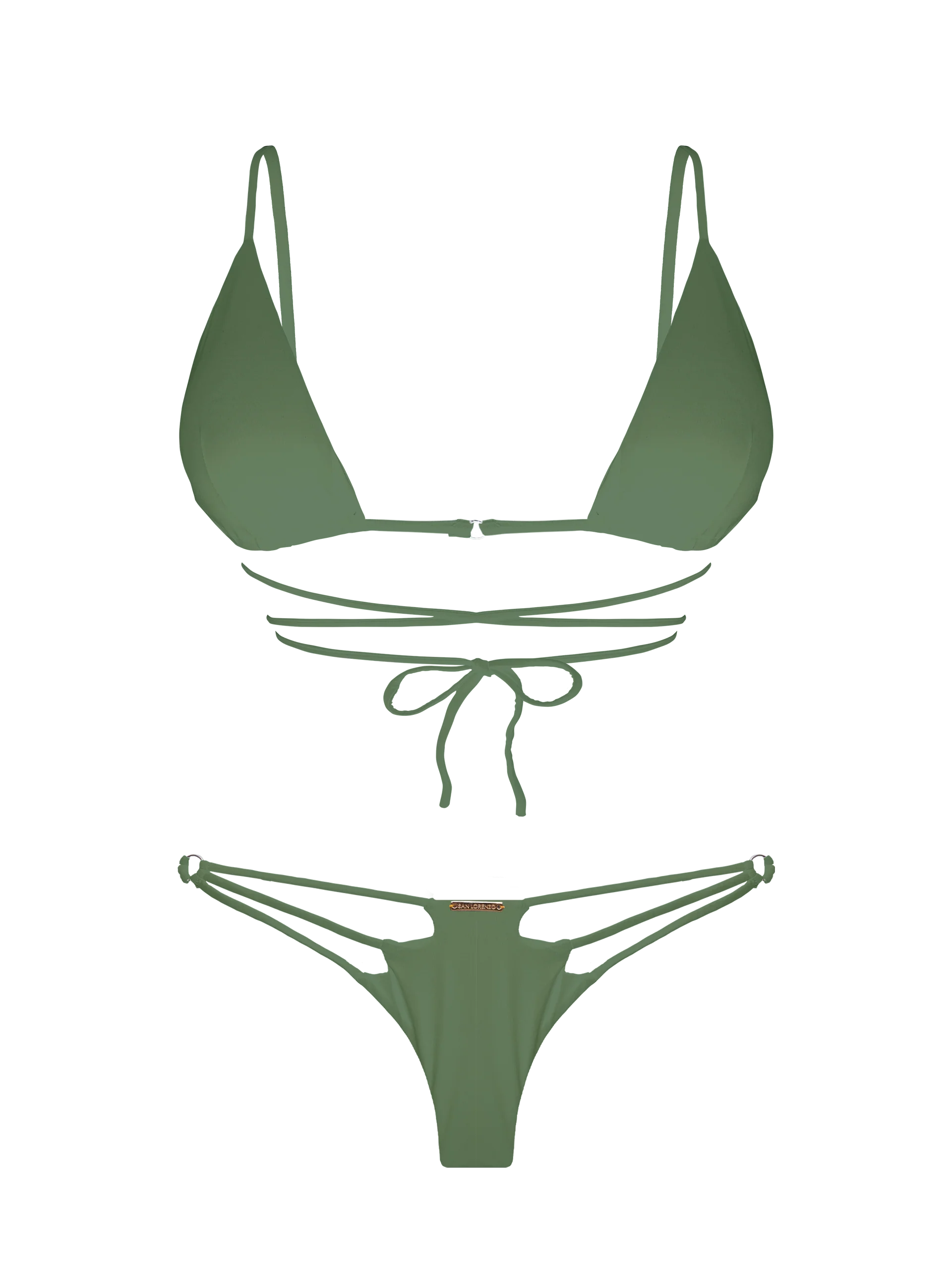 L'Amour Moss Multi Strap Bra Bikini Top - Image 15