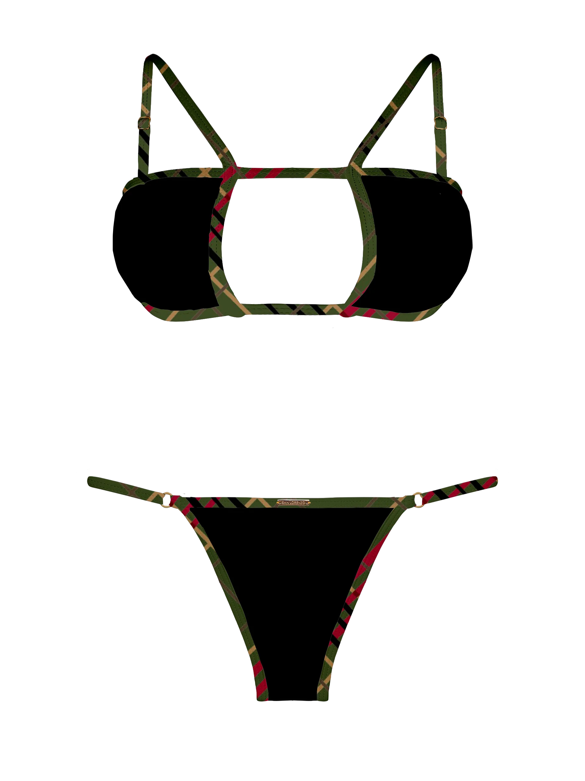 L'Amour Stone Trim Keyhole Bikini Top - Image 9