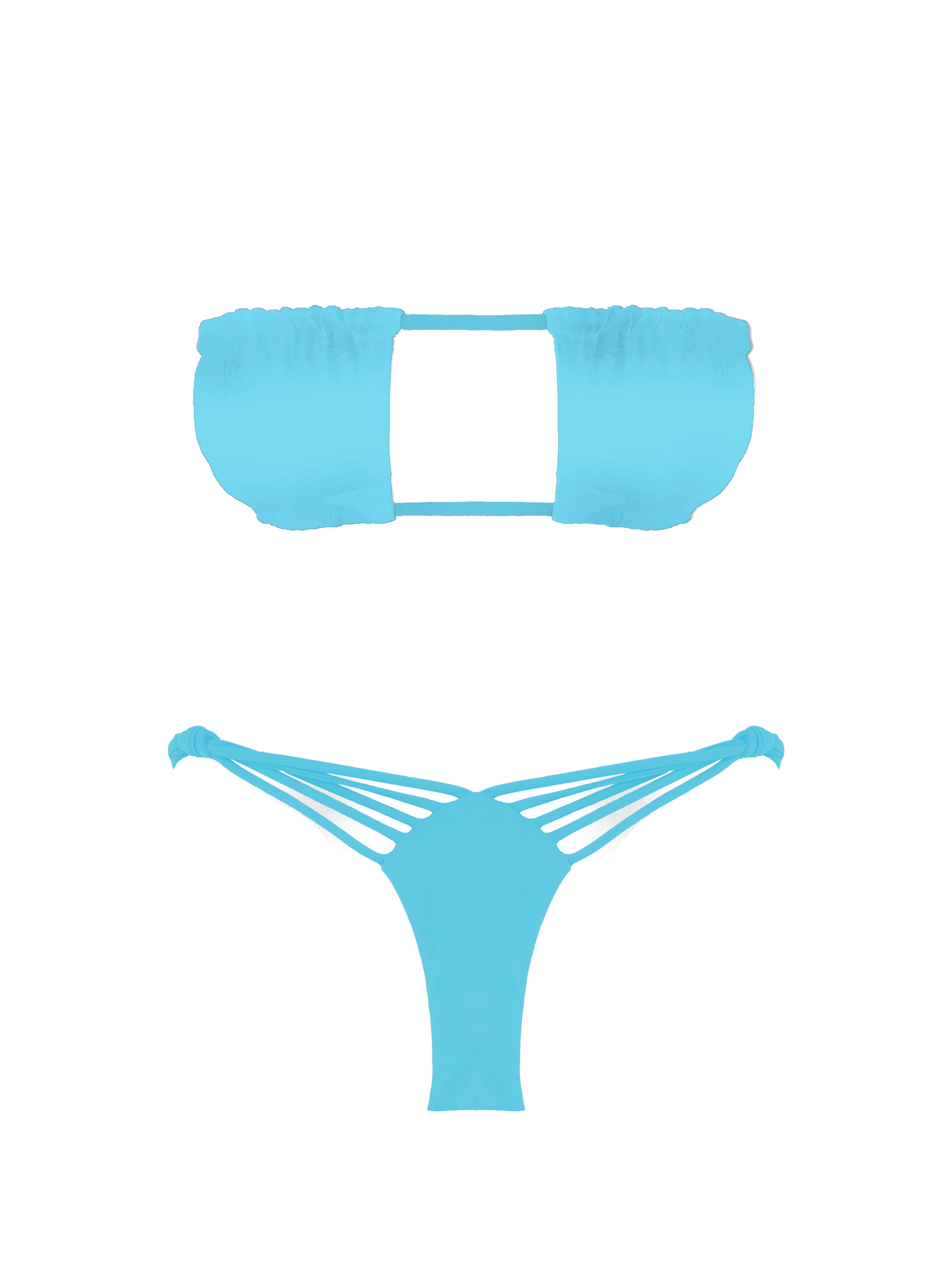 Prisma Crystal Sky Strapless Bandeau Bikini Top - Image 7