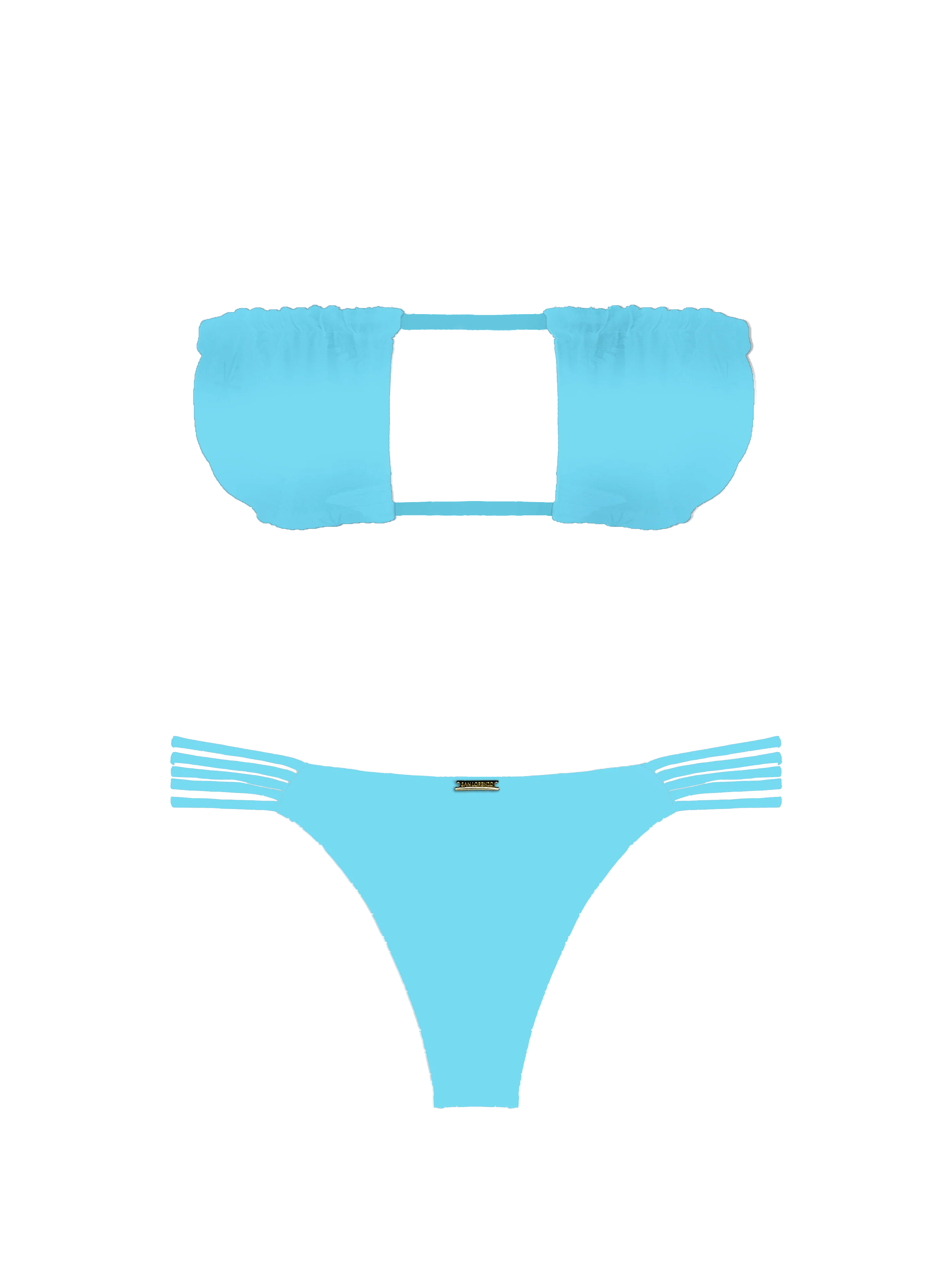 Prisma Crystal Sky Strapless Bandeau Bikini Top - Image 8
