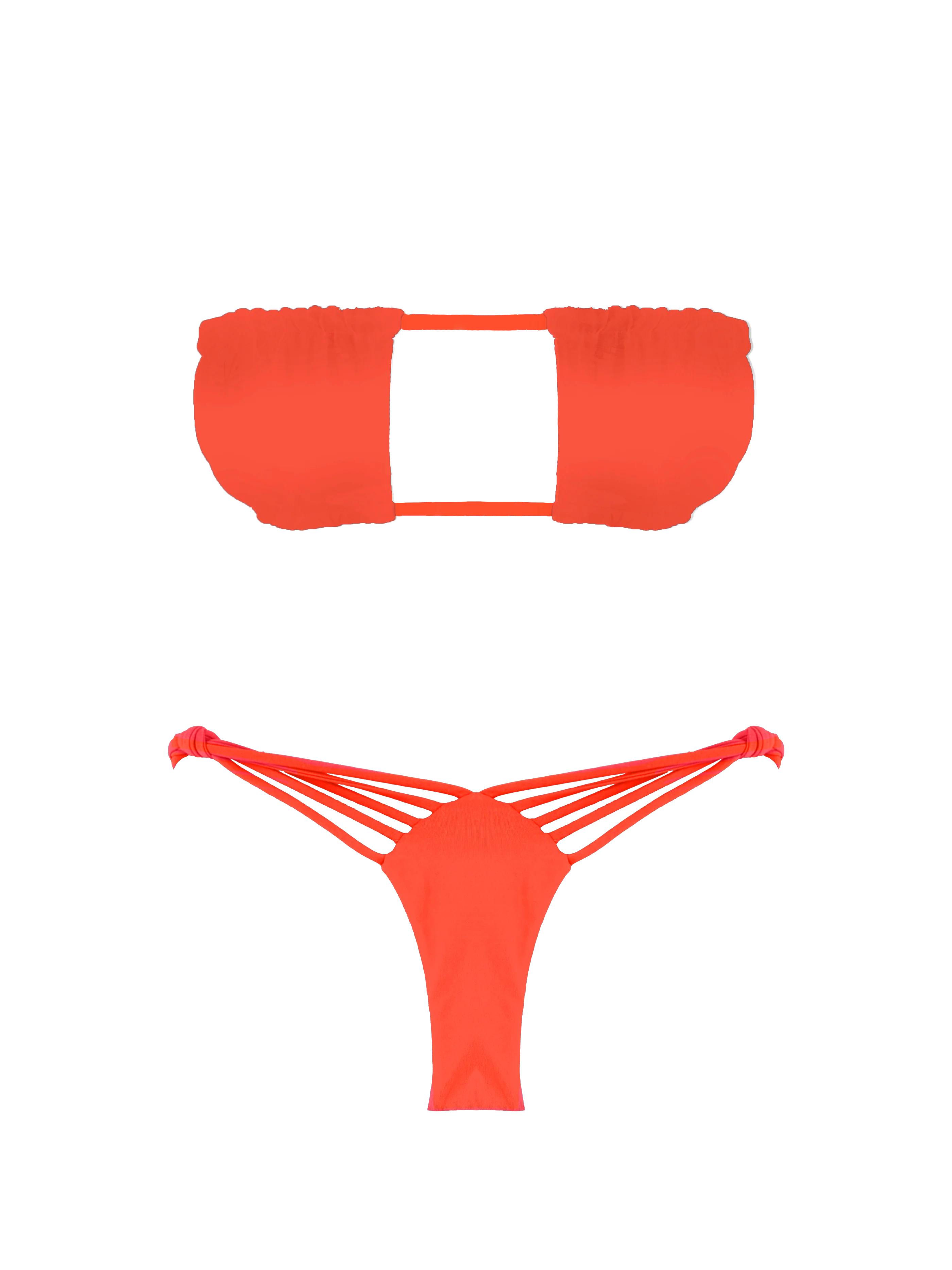 Prisma Flare Coral V-Knot Bikini Bottom - Image 8