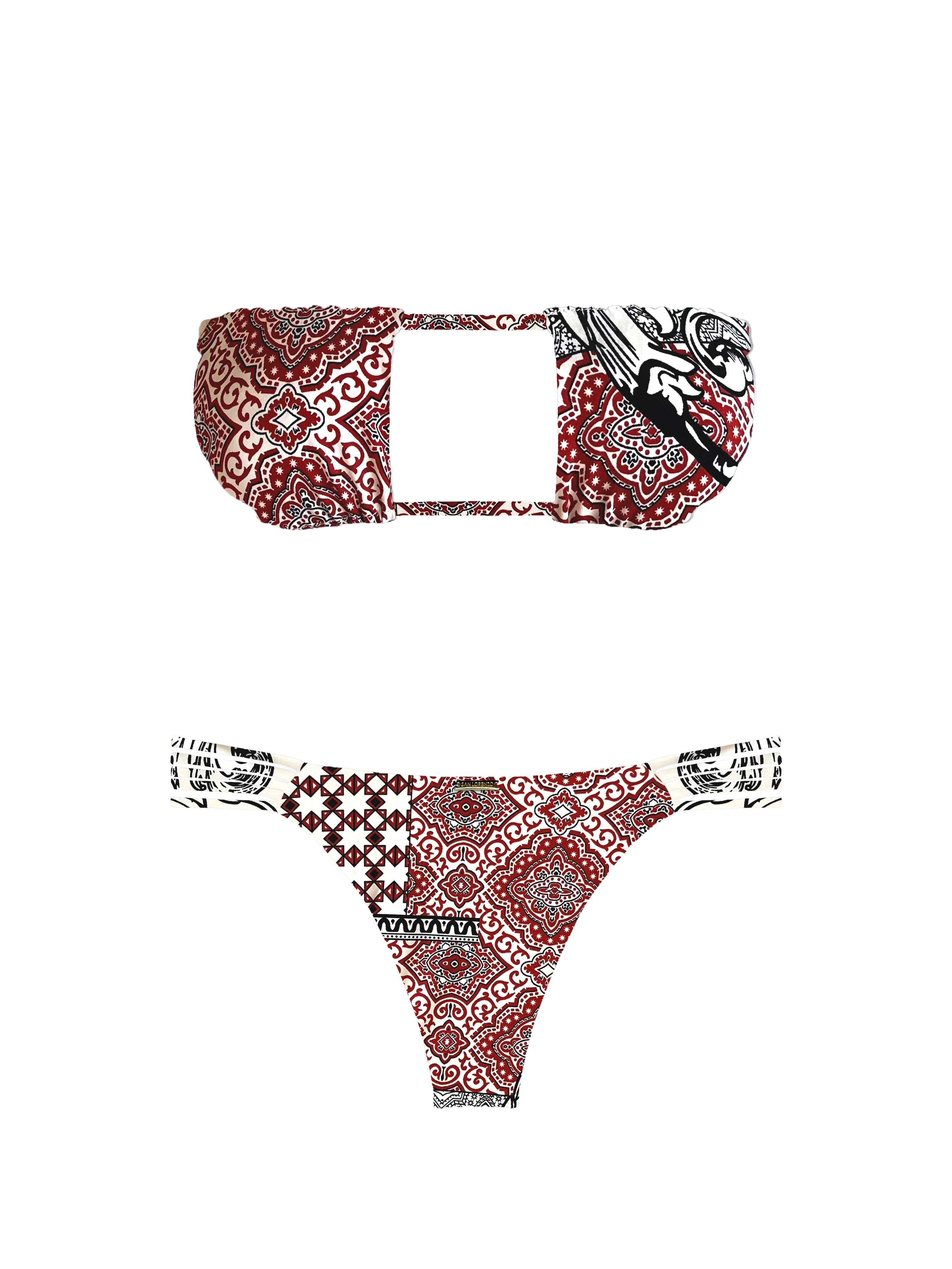 Prisma Geo Mirage Strapless Bandeau Bikini Top - Image 7