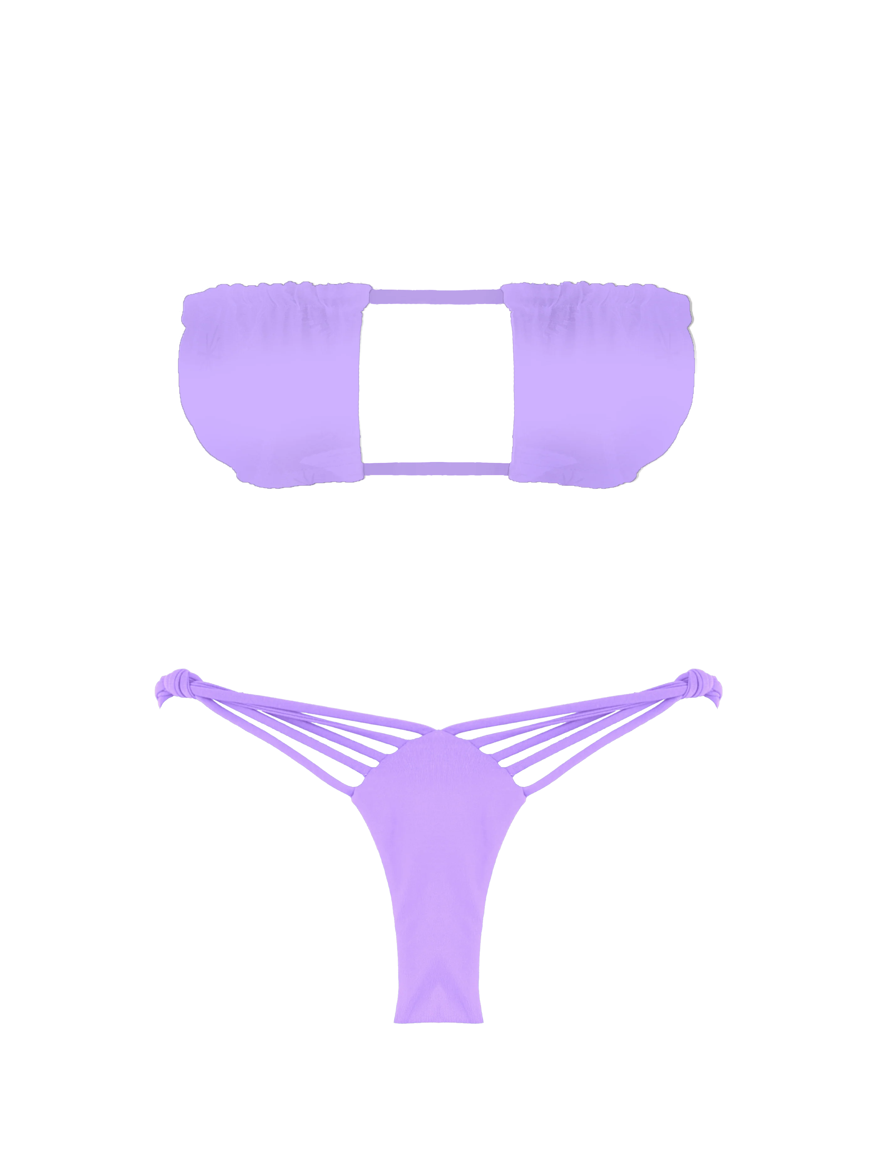 Prisma Lavender Strapless Bandeau Bikini Top - Image 6