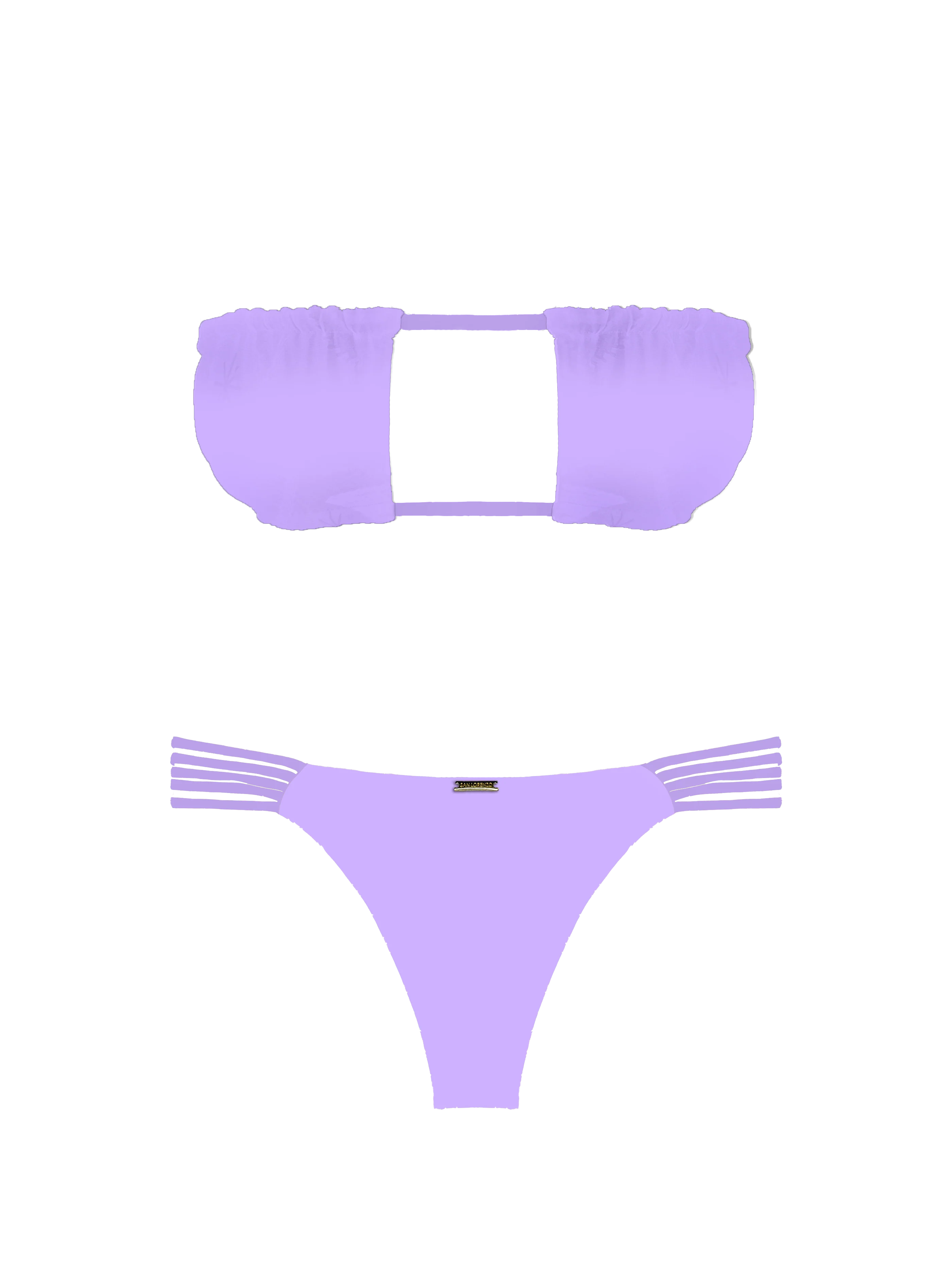 Prisma Lavender Strapless Bandeau Bikini Top - Image 7