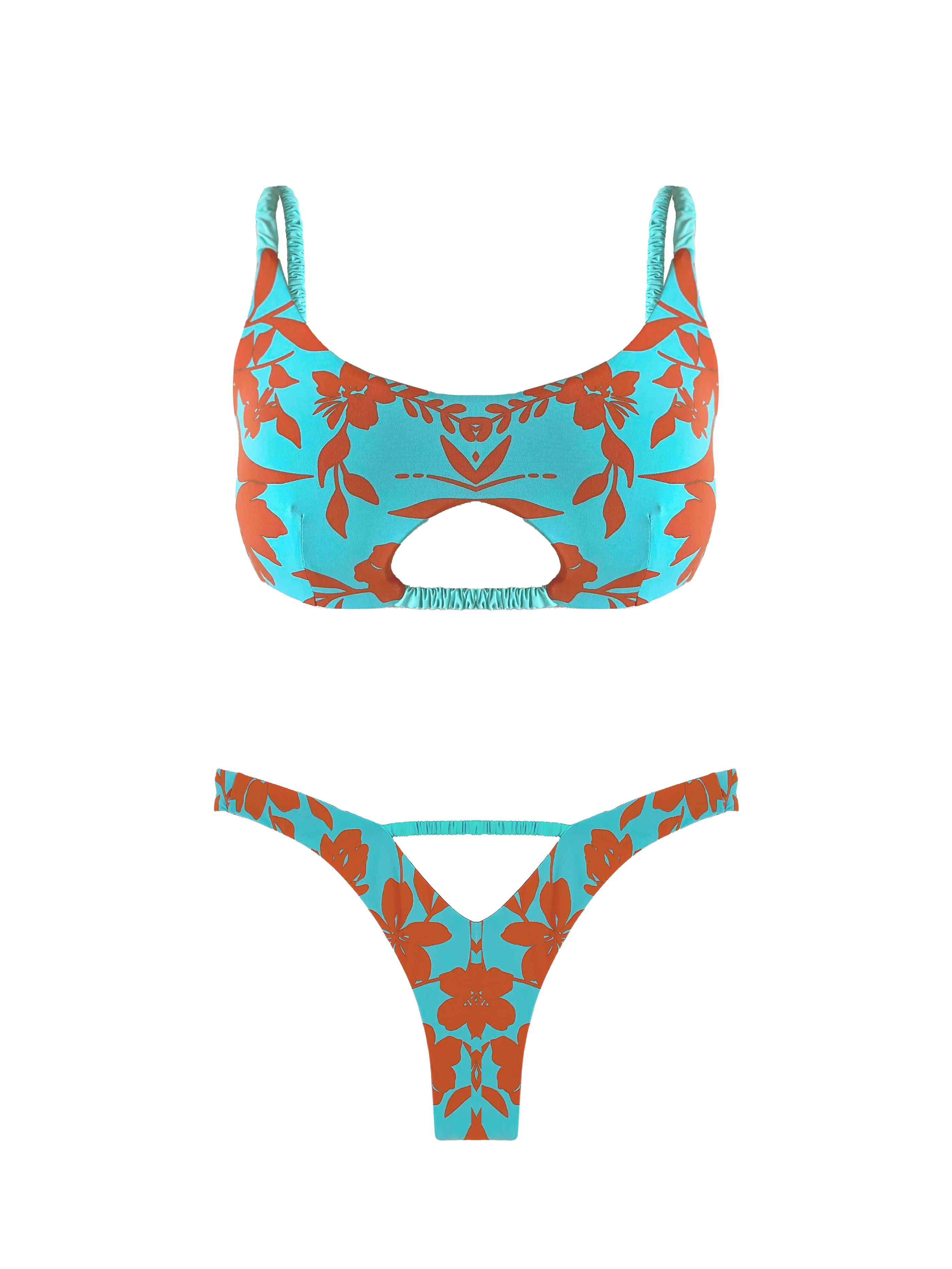 Prisma Sunset Pop Cut Out V-Thong Bikini Bottom - Image 5