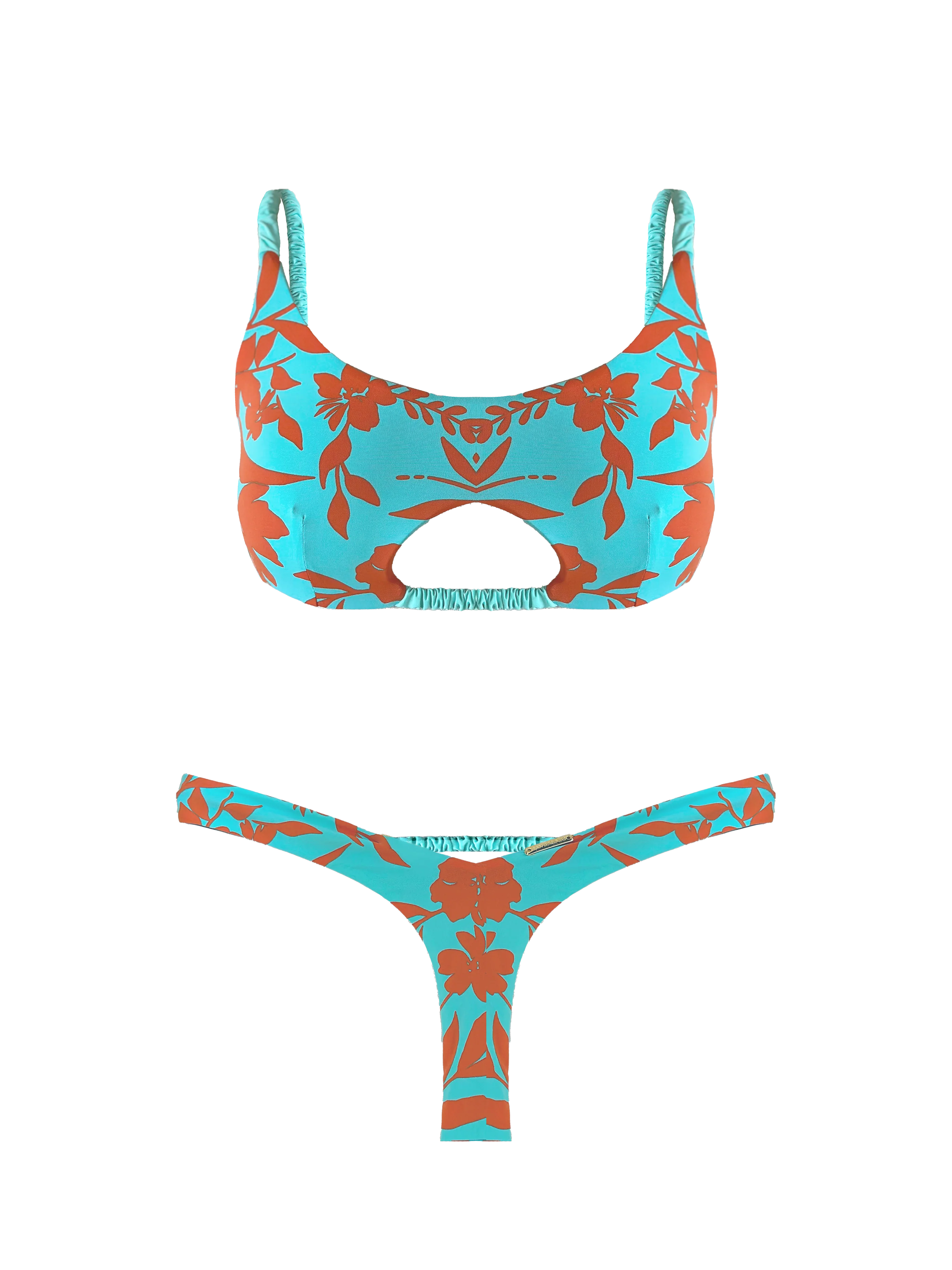 Prisma Sunset Pop Cut Out V-Thong Bikini Bottom - Image 6