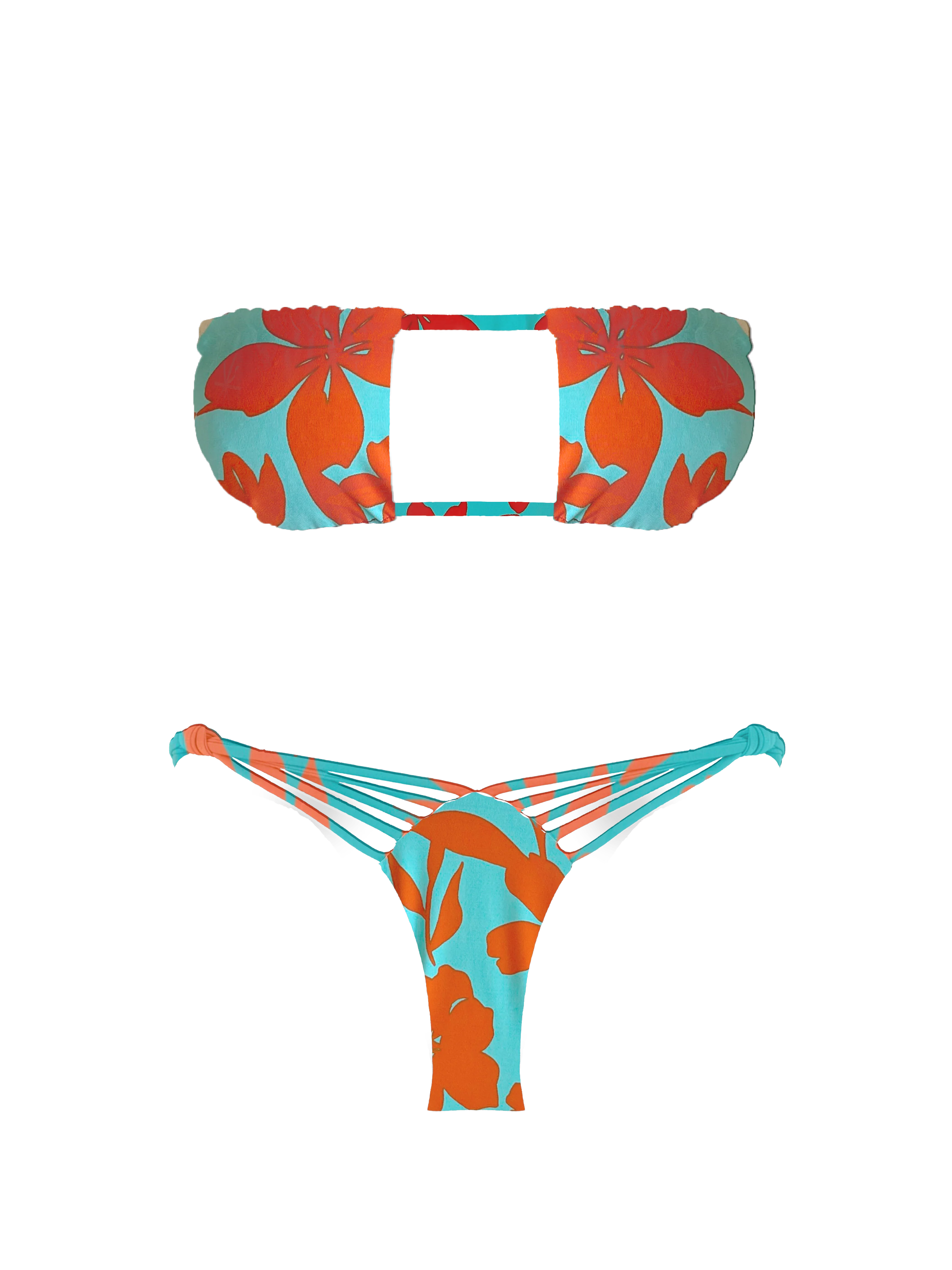 Prisma Sunset Pop Strapless Bandeau Bikini Top - Image 6