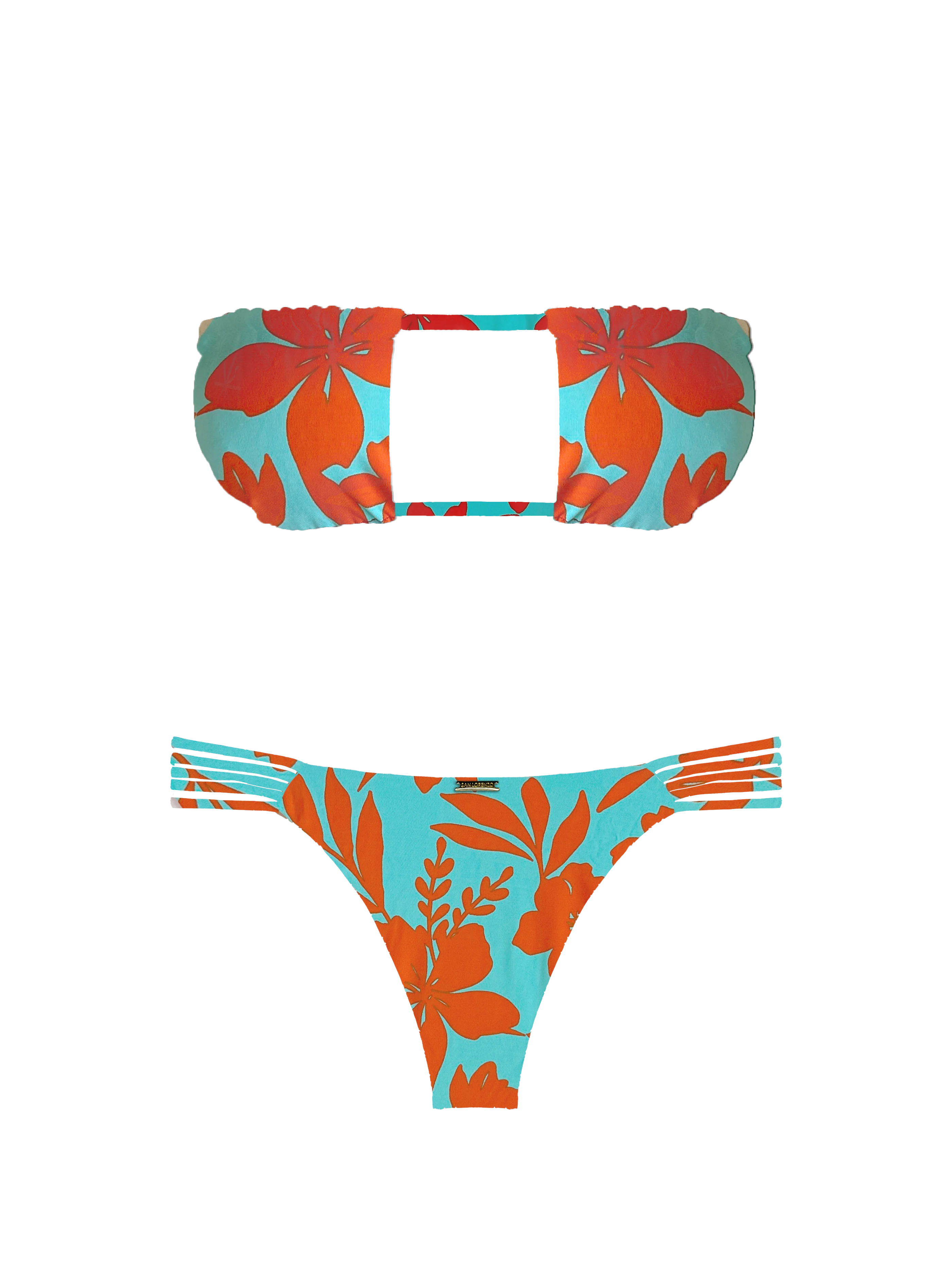 Prisma Sunset Pop Strapless Bandeau Bikini Top - Image 7