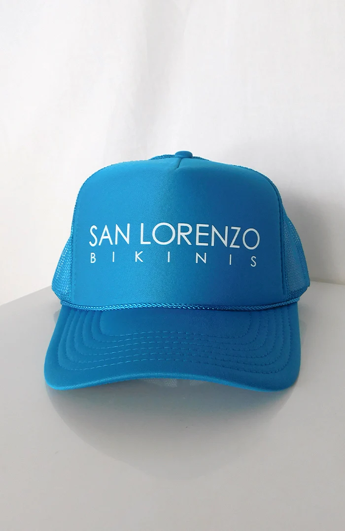 San Lorenzo Bikinis Trucker Hat Sky Blue